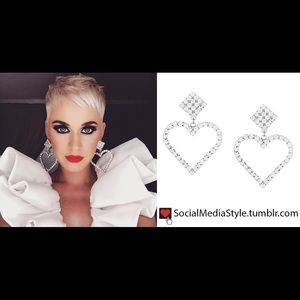 Alessandra Rich clip on heart earrings